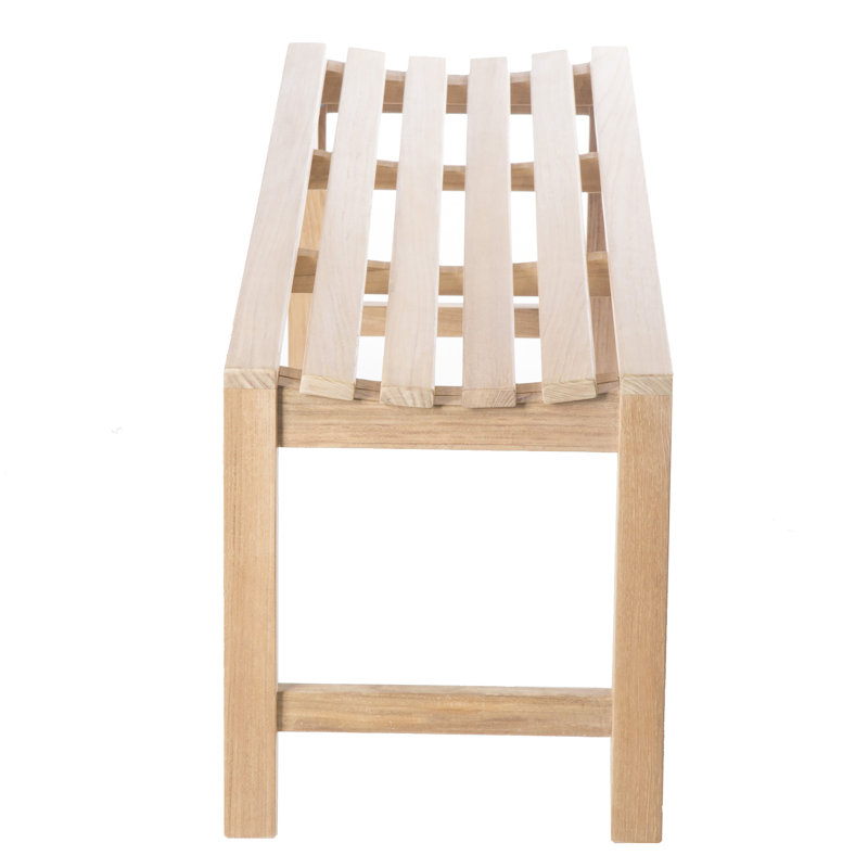 Teak Wood Curved Spa Shower Bench 47"