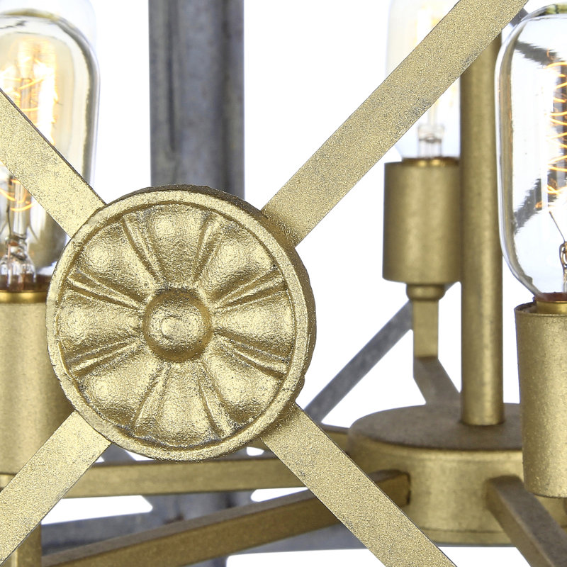 Rosette 8 - Light Lantern Drum Chandelier