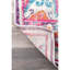 Tapis d'intérieur en polypropylène tissé à la machine orange / rose / mauve / bleu céruléen / jaune / blanc cassé Alec-20357012
