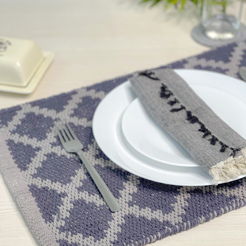 Cotton Geometric Rectangle Placemat