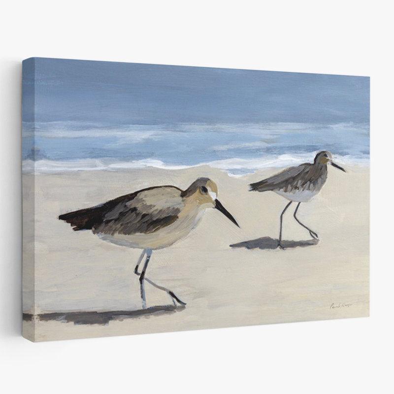 Pipes - Animal plage, oiseau beige, H 36 po x l 24 po