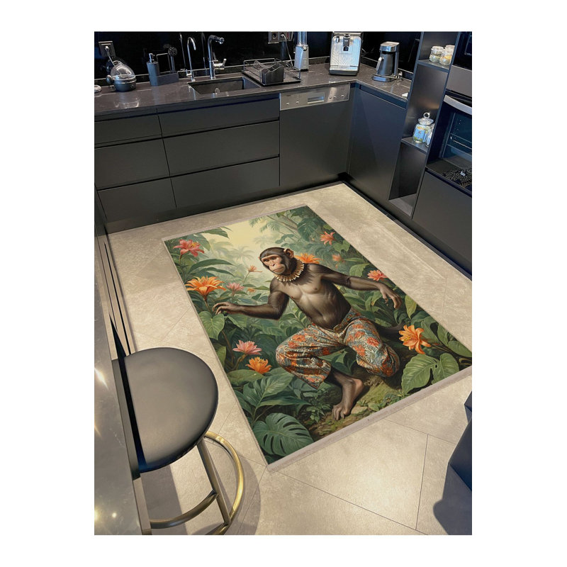 Tapis décoratif lavable à la machine, Rectangle 3 pi 3 po x 4 pi 11 po
