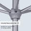 Antwane 270 cm W X 270 cm D Hexagonal Market Parasol with Crank Lift