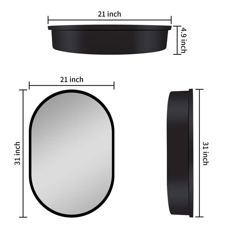 Armoire à pharmacie murale avec miroir Khodi, 31 po x 21 po