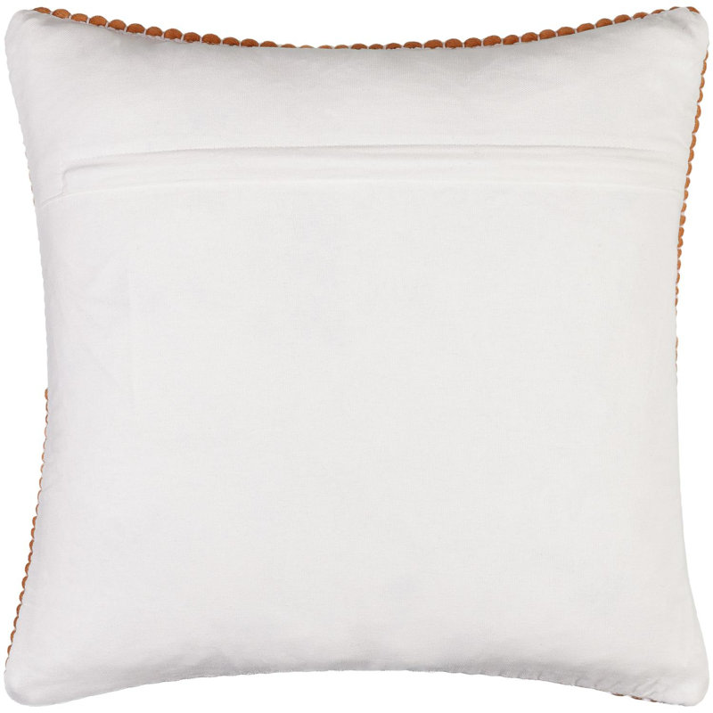Waverly Wool Throw Pillow, 22" x 22", Rust, Down