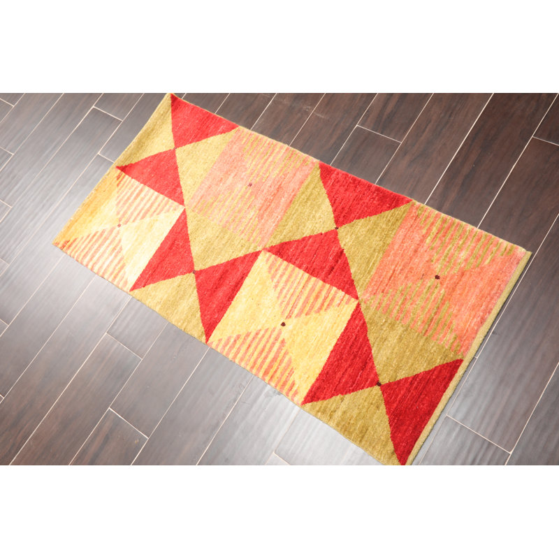 Annilyn One-of-a-Kind 2' X 4' Wool Area Rug in Gold