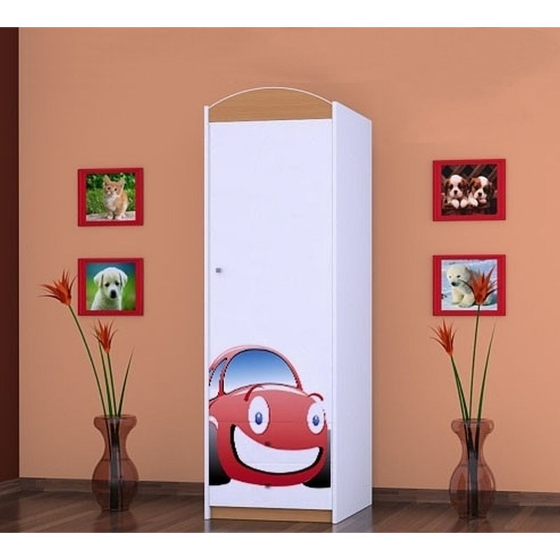 Zev 1 Door Wardrobe, Brown