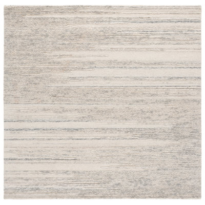 Abstract Hand Tufted Wool, Cotton Striped Indoor Rug