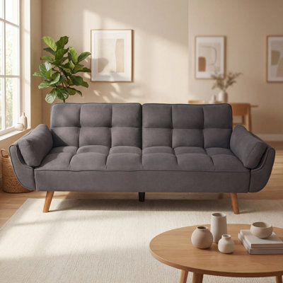75.39" Full Upholstered Convertible Sofa
