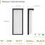 Luminaire mural encastré | 20W 1900LM 3000K-5000K 120V | 3CCT, à intensité variable, imperméable, répertorié ETL | Applique extérieure avant, éclairage de garage, lampe de véranda d'extérieur