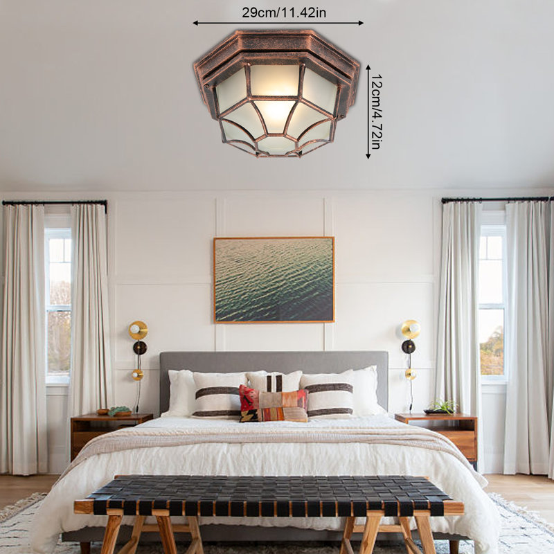 11.4" D x 4.7" H Retro Flush Mount Light