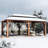 Hamilton 12 FT. x 20 FT. Hard Top Gazebo With Solar Self Powered LED Lights, Mosquito Netting And Canopy Hook