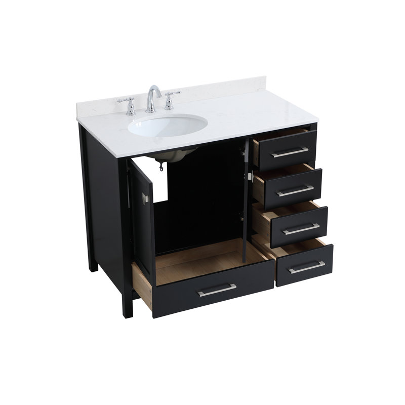 Ensemble de meuble-lavabo simple 42 po Irene, Noir