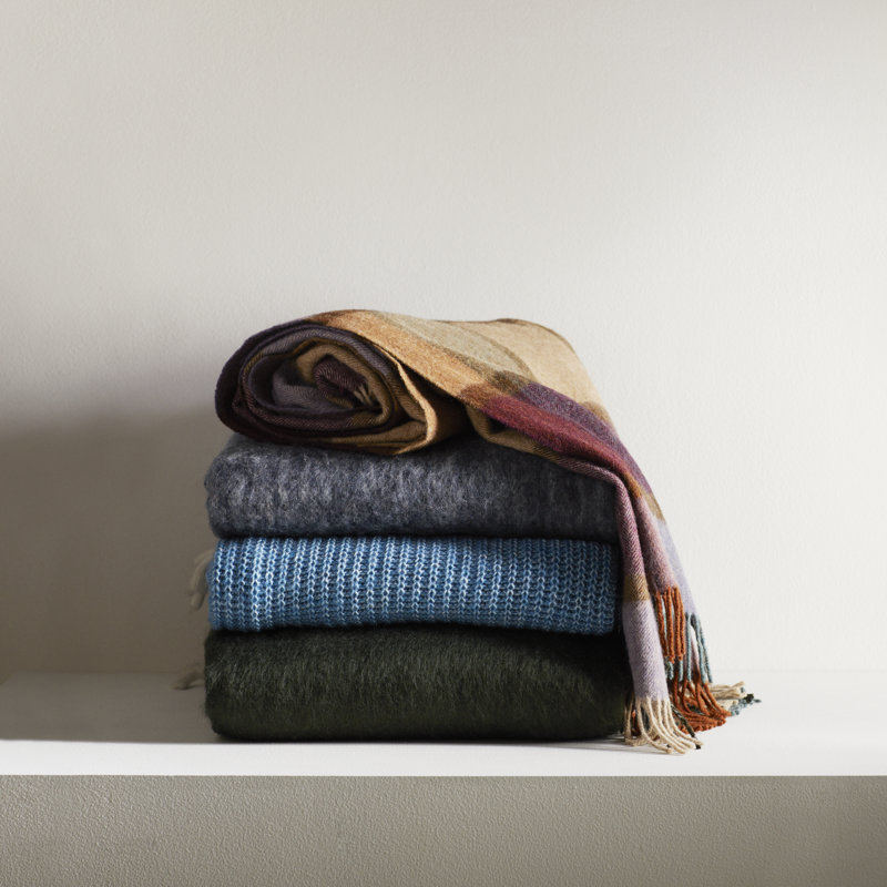 Kenyon Hand Woven Throw Blanket, Damson