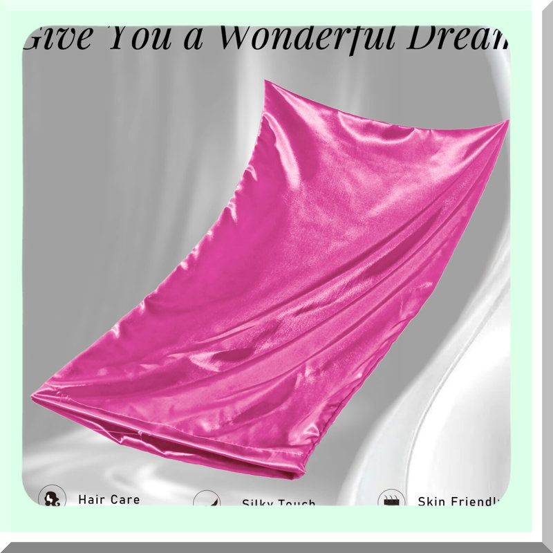 Silky HairGuard Pillowcase Set - 2Pcs Queen Size Covers for Hair Protection, Luxury Pillowcases with Envelope Closure