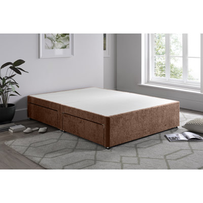 Chenille Divan Bed Base