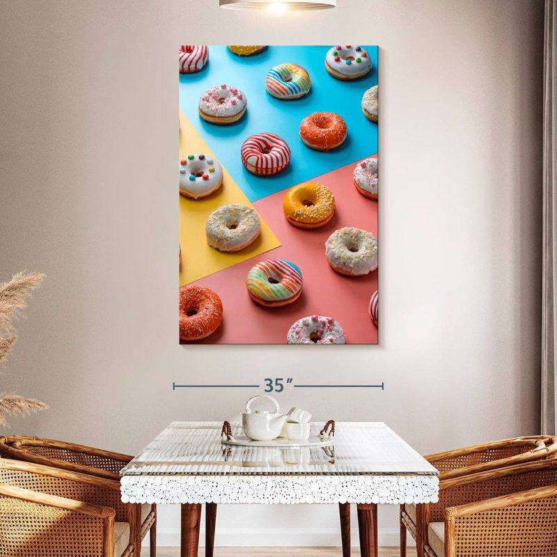 Yarlin Assorted Glazed Doughnuts, 51" H x 34" W