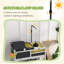 Tortoise House with Adjustable Lamp Holder Openable Lid Storage Shelf