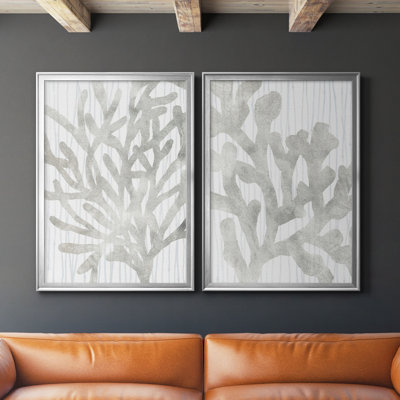 Alfonso " Quiet Coral III " 2 - Pieces Painting Print