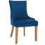 Chaise d'appoint rembourrée bleu marine Cavarus