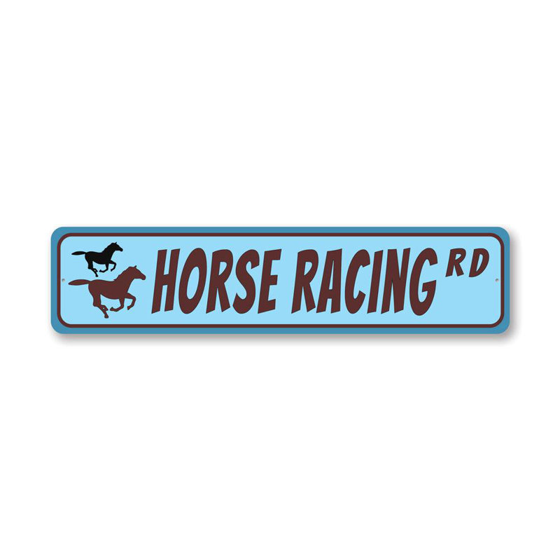 Plaque en aluminium de course de chevaux, H 6 po x l 24 po x P 0,06 po