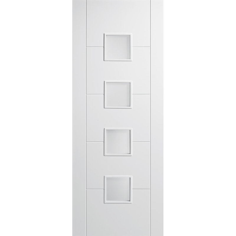 Vancouver Veneer Internal Door Primed, 198.1 cm H x 83.82 cm W x 3.5 cm D