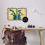 «Teal Peacock Portraits», impression sur bois 2 pièces-93786846-93786847