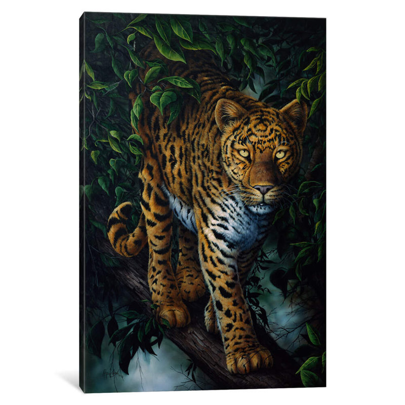 Watchful Eyes (Tiger) by Jenny Newland - Wrapped Canvas Print, 101.6 cm H x 66.04 cm W x 1.91 cm D