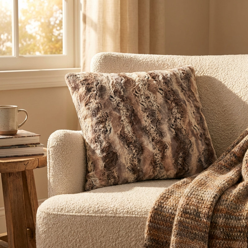 Elegant Brandy Fox Pillow Cover & Insert, 20" x 36", Lumbar Pillow