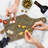 Ambesonne Modern Tempered Glass Cutting Board Nature Scroll Circles Multicolor