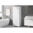 Tall Bathroom Storage Cabinet, Freestanding Storage Cabinet With Two Drawers And Adjustable Shelf, MDF Board With Painted Finish-594923887