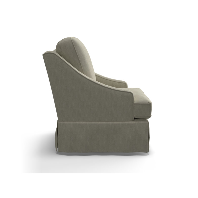 Fauteuil tournant Allerton, Tissu performance beige défense