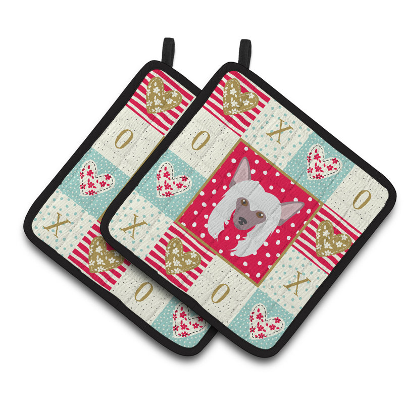 Caroline's Treasures Polyester Potholder Set, Chinese Crested