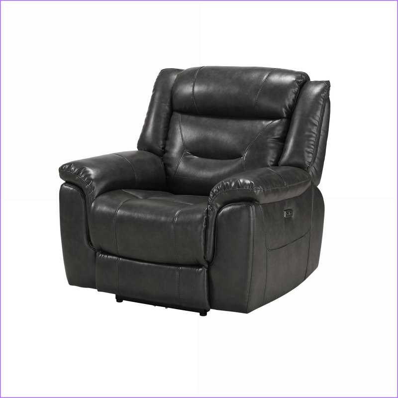 Fauteuils inclinables, Power Motion avec port USB | Cuir gris ardoise - Aire & amp; Bois