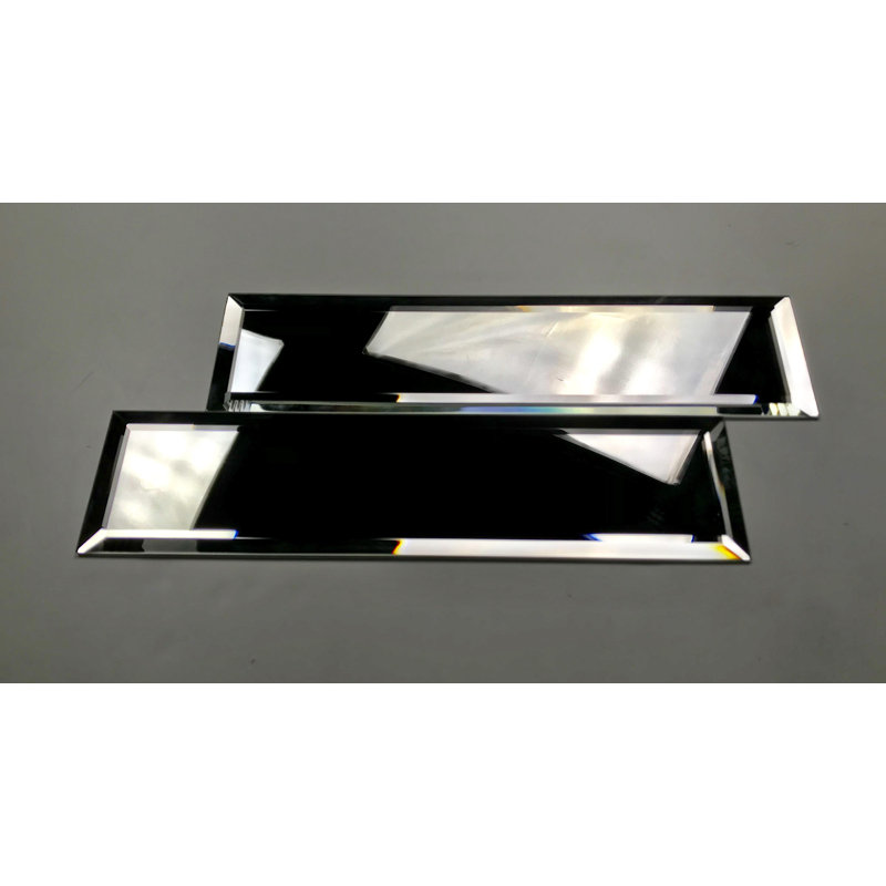 Reflections 3 in. x 12 in. Diamond Grade Glass Mirror Beveled Subway Decorative Kitchen & Bathroom Wall Tile