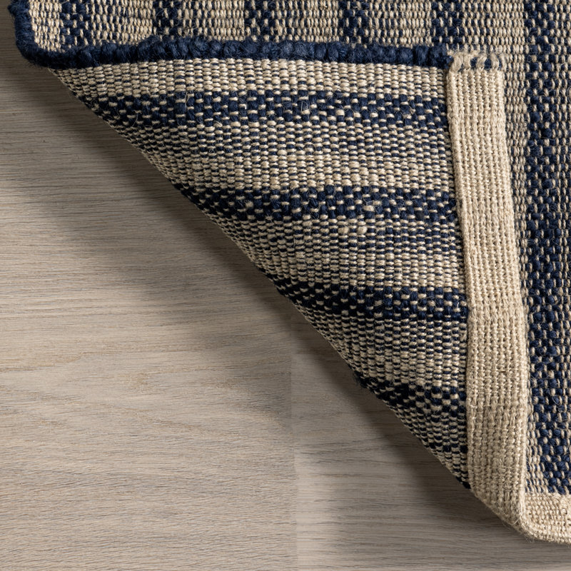 Tapis en jute à rayures Lake, Rectangle de 5 pi x 8 pi