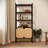 Marlowe Modern Dual-Function Accent Cabinet With Natural Rattan Doors And Solid Wood Frame