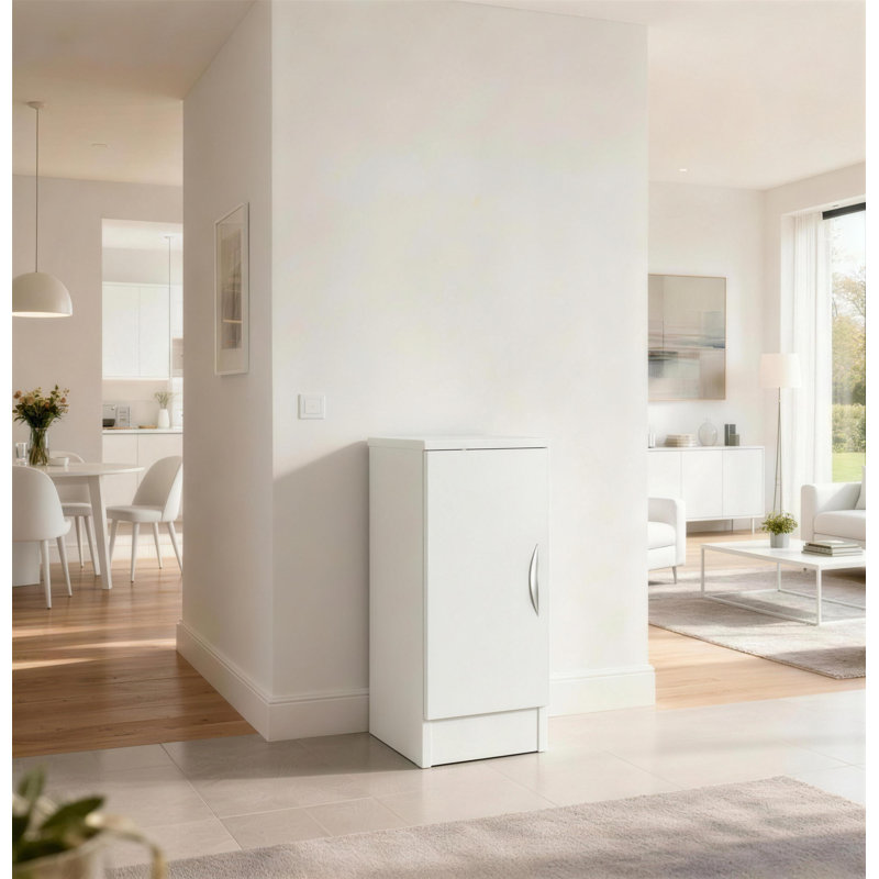 Shatzer 1 -Shelf Storage Cabinet, White