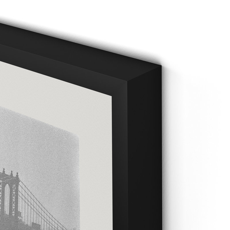 Brooklyn Bridge Print by Barbara Alper, W 36" x H 48", Black Maple