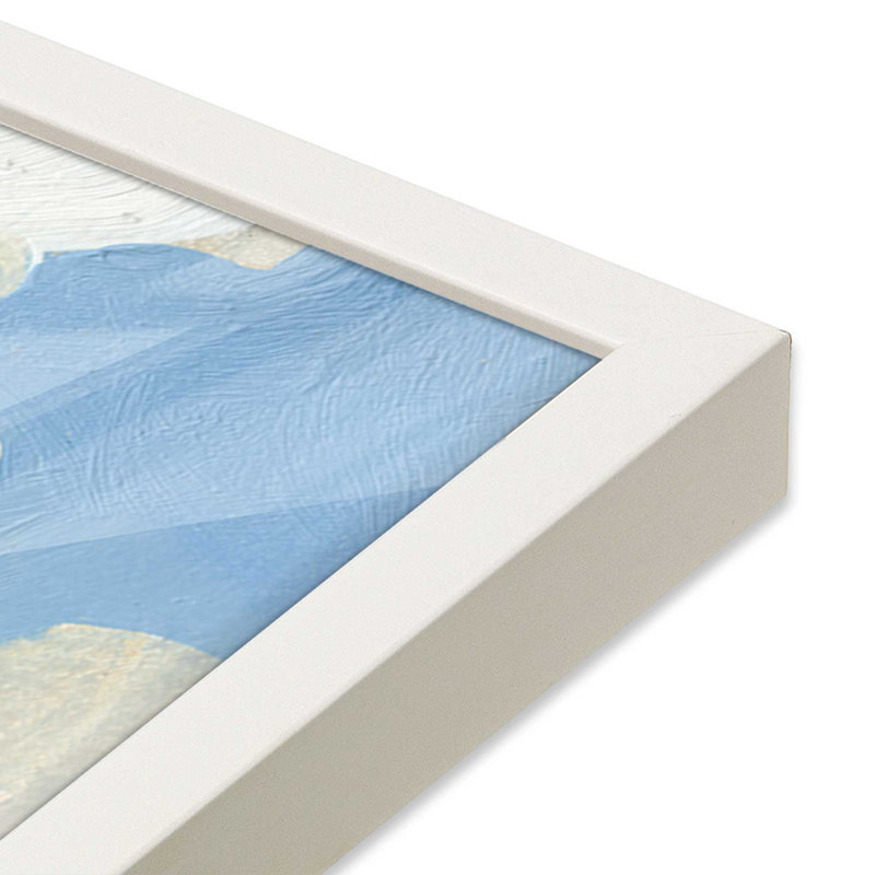 Calmez les nuages dans la brise II, Cadre ouvert à coins ouverts, blanc opaque, H 11 po x l 9 po