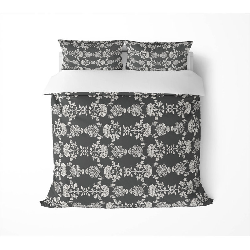Ensemble d'édredon léger pia, Gris anthracite, Édredon très grand + 2 taies décoratives très 