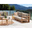 TIMOR 184cm Wide Rectangle Wood Patio Sofa with Cushions
