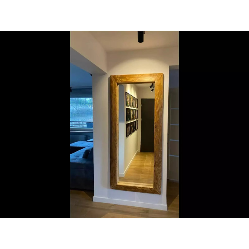 Jodha Rectangle Solid Wood Wall Mirror