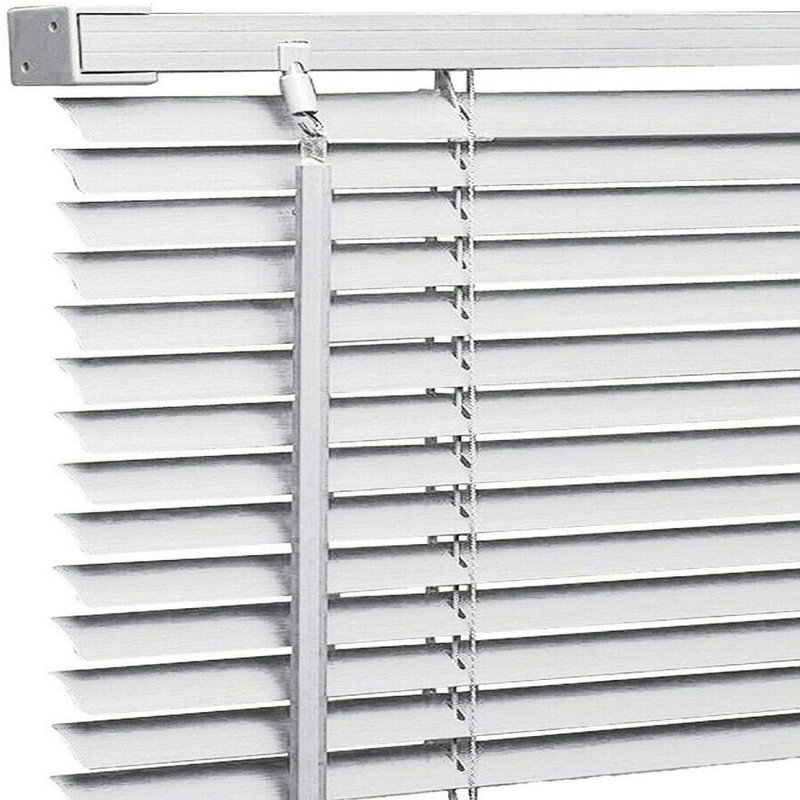 PVC & Aluminium Venetian Blinds for Indoor Use, Durable & Easy to Clean, White, 150 cm L x 135 cm W