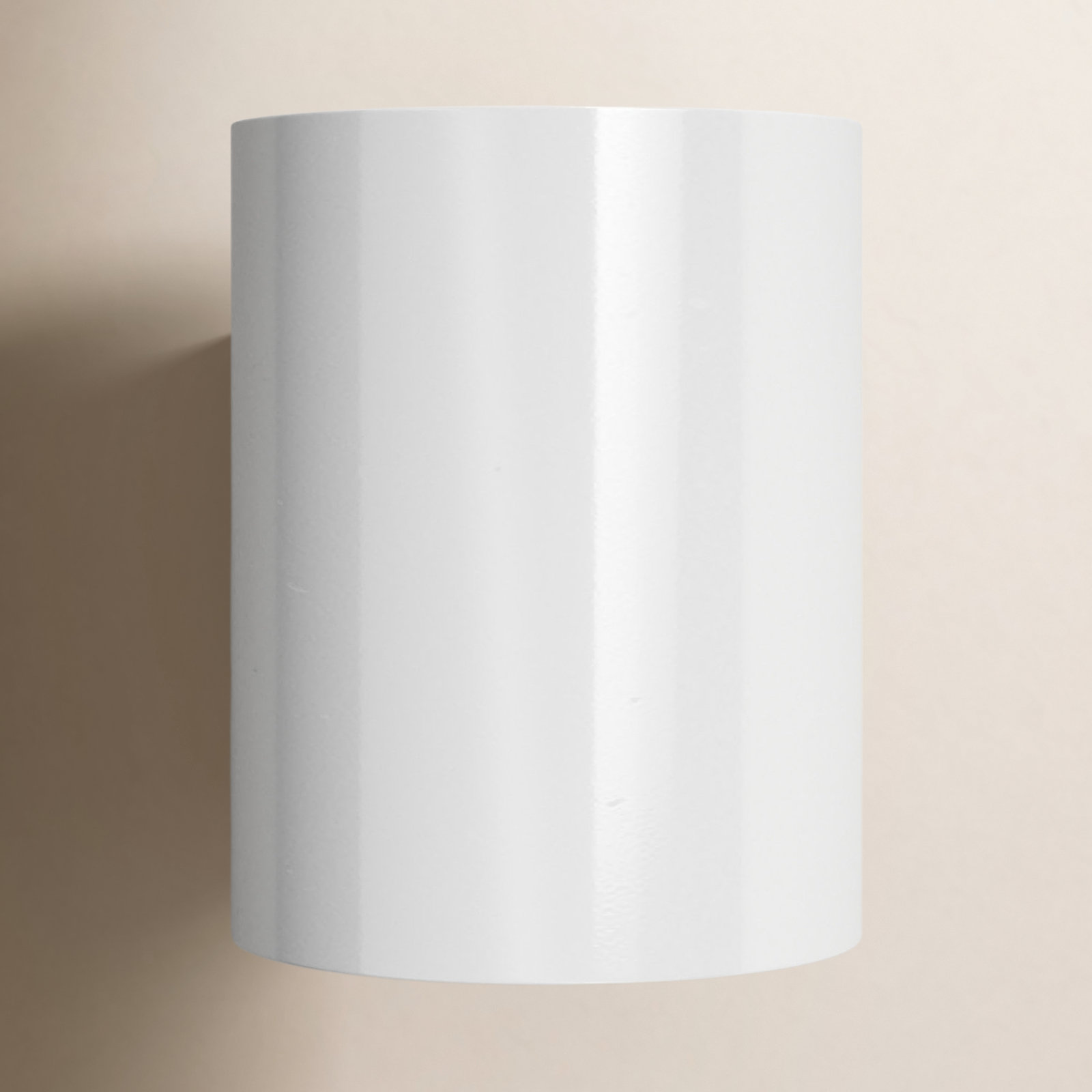 Outdoor Bullets 1 - Bulb Integrated LED Outdoor Armed Sconce, 7.25" H x 5.13" W x 5.13" D, White