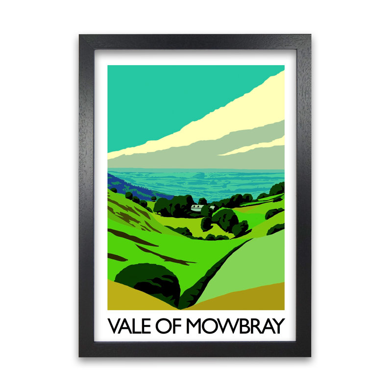 Vale Of Mowbray by Richard O'Neill - Print, Black Framed, 84.1cm H x 59.4cm W x 3cm D