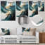 Or et vert abstrait cascade de marbre VI - Art mural abstrait en métal-357706727