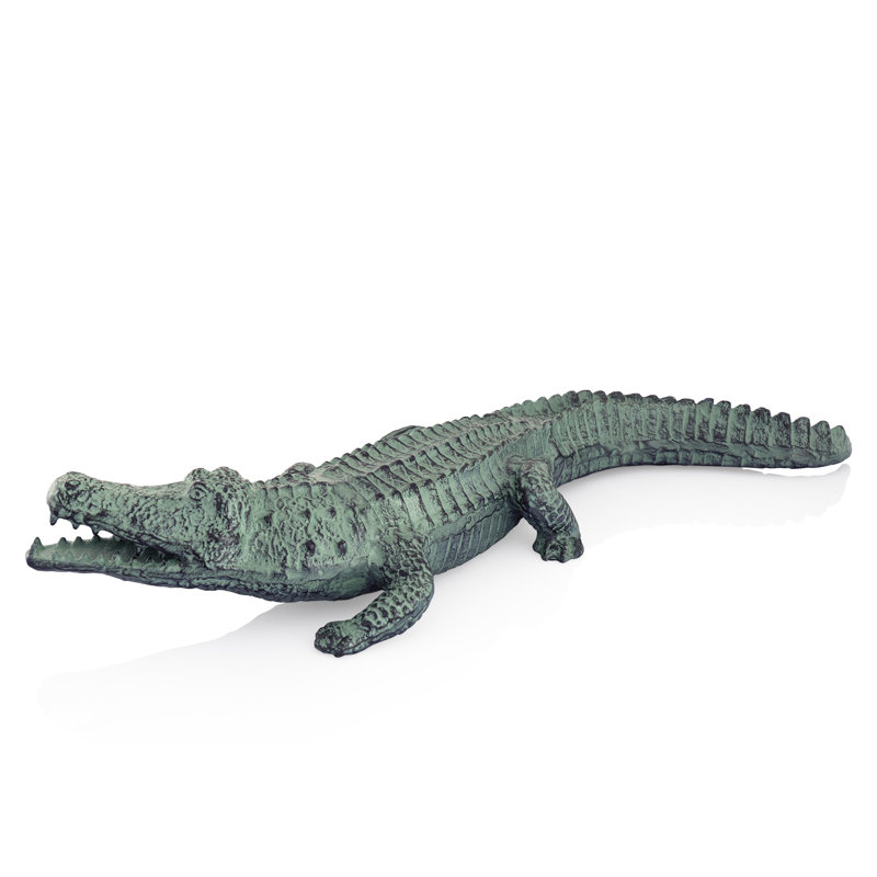 Alligator Metal Garden Statue