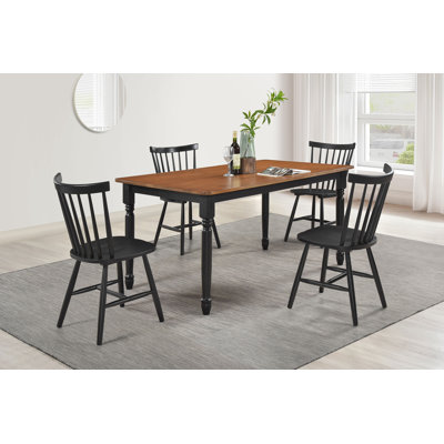 Coletha 5-piece Rectangular Dining Set Walnut and Black