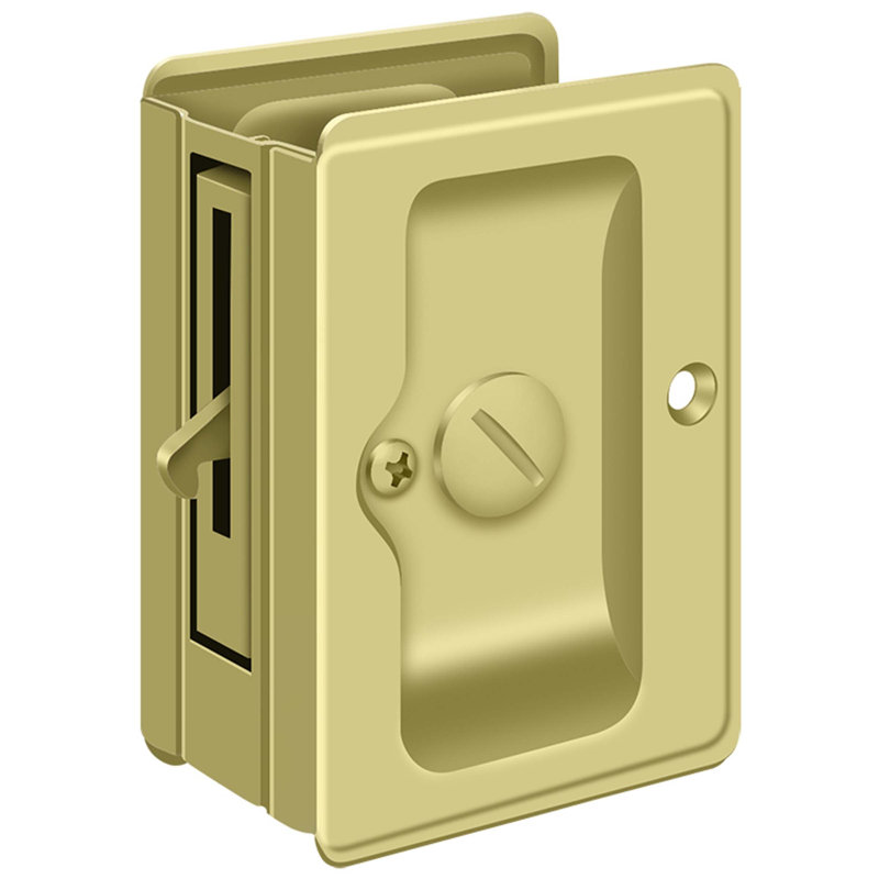Serrure de poche Deltana SDLA325U3 HD, réglable, intimité 3-1 / 4 "x 2-1 / 4" en laiton poli, Laiton poli
